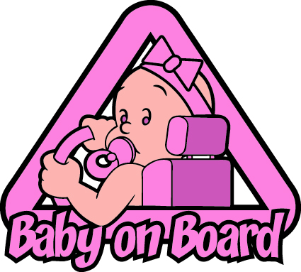 Baby Girl onboard decals for windows