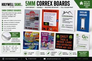5mm Correx Board full colour print