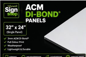 ACM Di-bond panel full colour printed 32 x 24 Inch