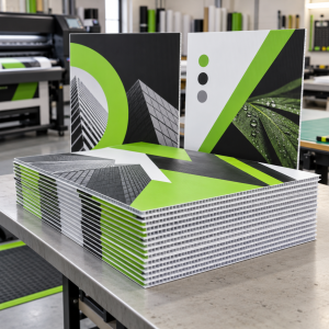 Bulk stack of fully printed 5mm Correx advertising boards