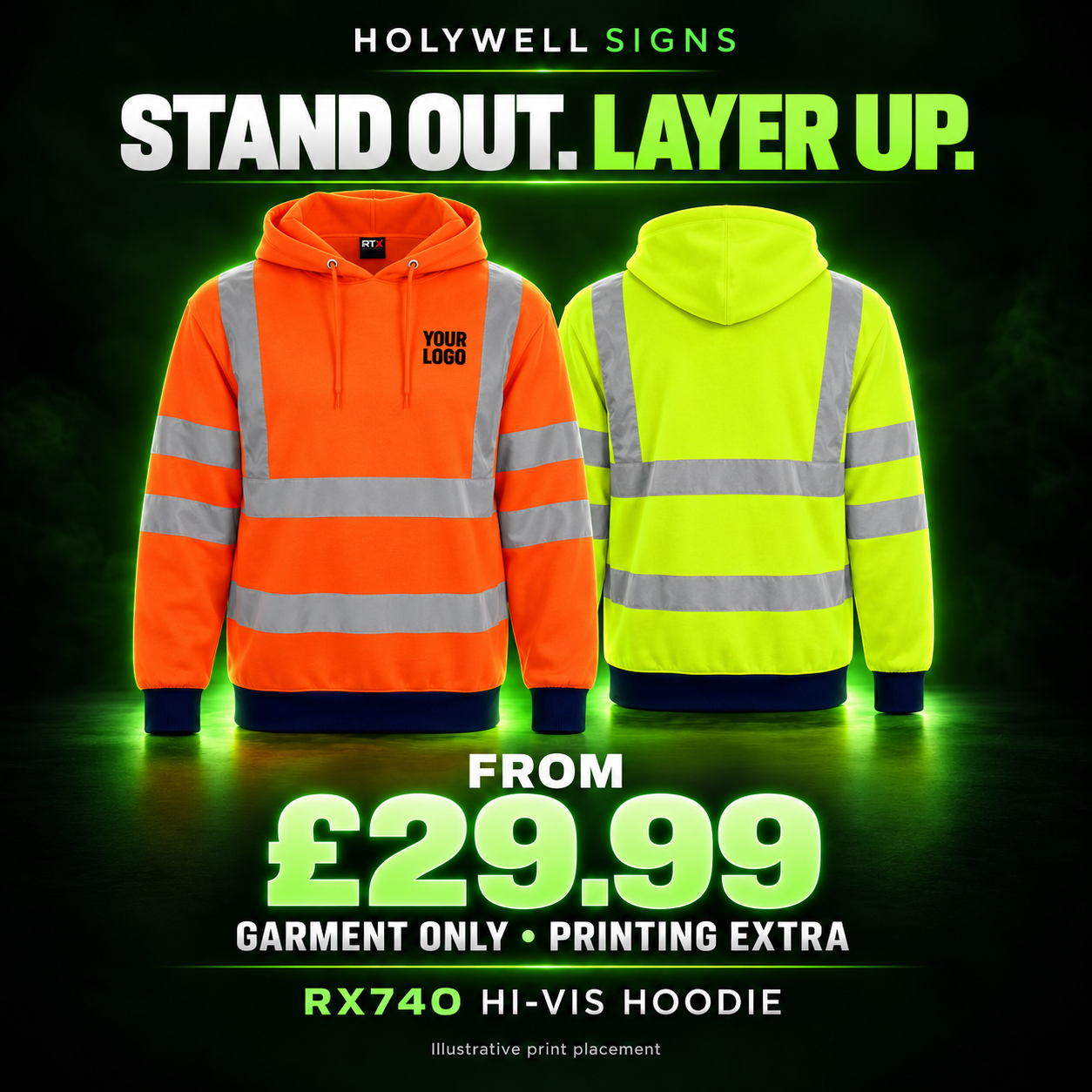 High-Visibility Workwear Hoodie – RX740