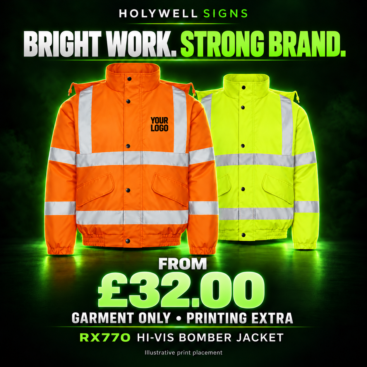 High-Visibility Workwear Bomber Jacket – RX770